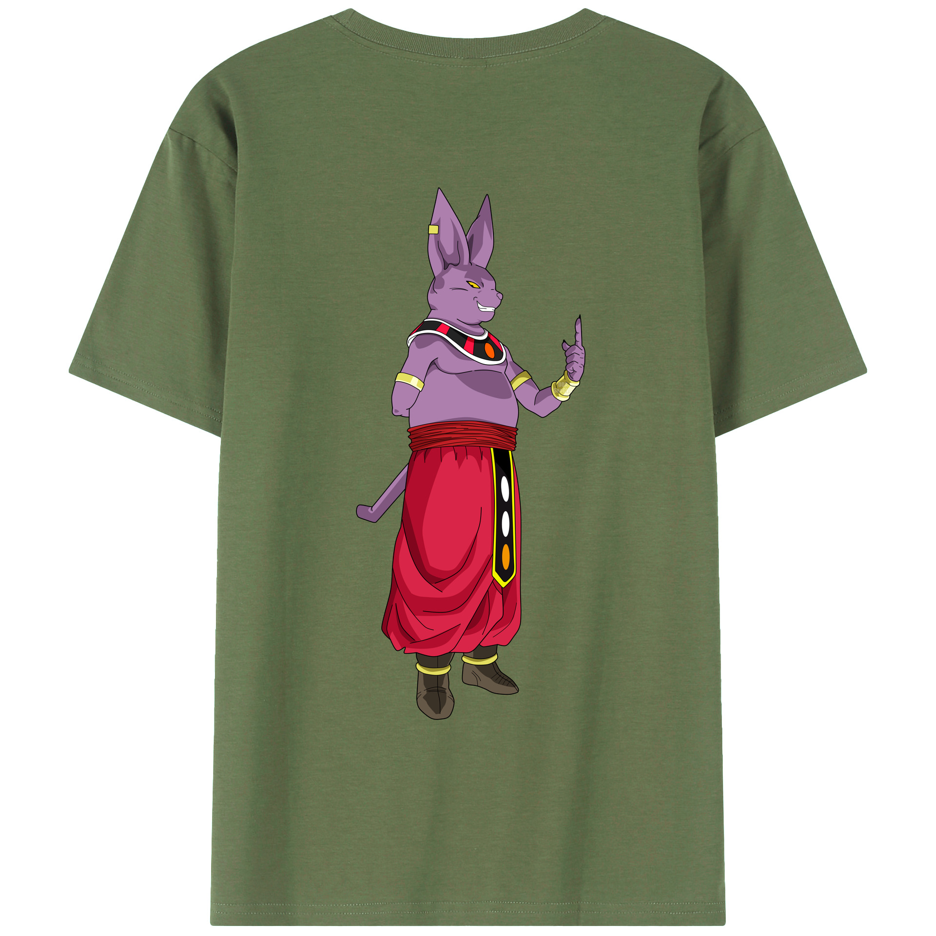 （画像用） ドラゴンボール シャンパ DRAGON BALL Champa 綿100％ メンズ半袖Tシャツ（バックプリント） 通気性